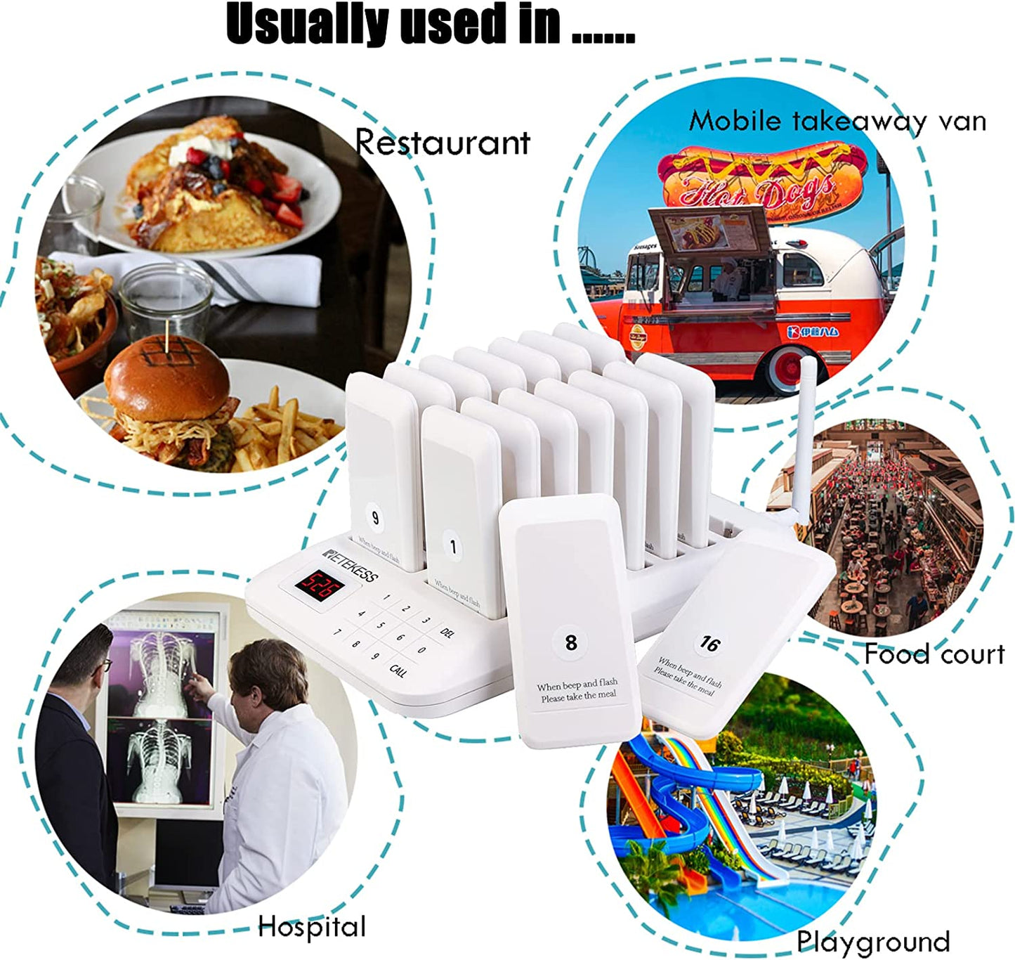 Buscapersonas Pager Para Restaurantes, foodtruck, consultorios, atencion a los clientes