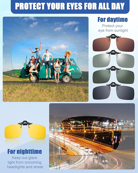 Lentes para manejar y sol Clip-on