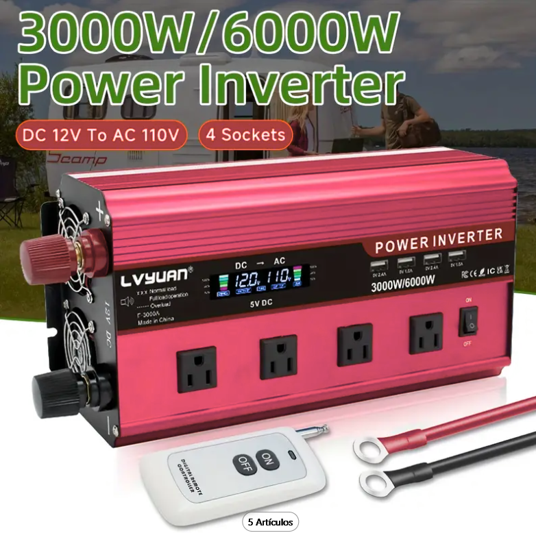 INVERSOR 3000W/6000W 12V 110V onda modificada LUYUAN