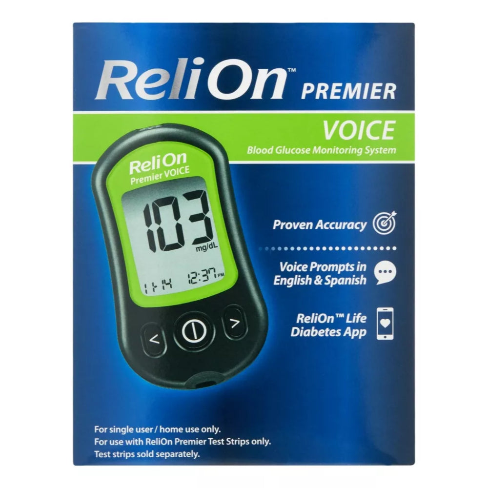 Glucómetro Digital Relion Premier Voice
