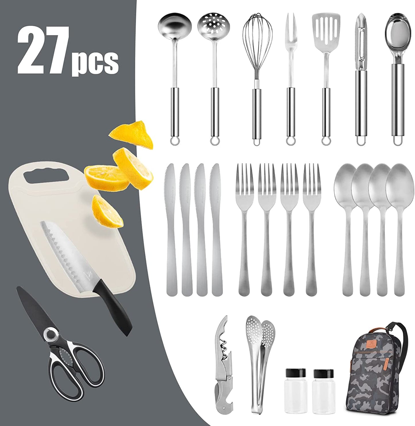 Bolso Kit de Utensilios de Cocina para Camping