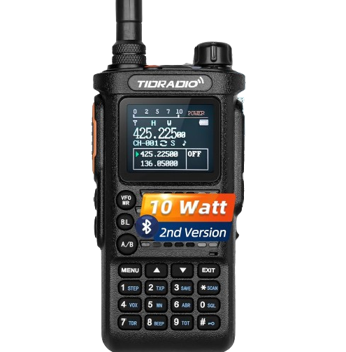 TIDRADIO TD-H8 Radio de mano HighPower Ham de 10 W, programación inalámbrica de aplicación, walkie talkies de largo alcance de doble banda con batería grande de 2500 mAh