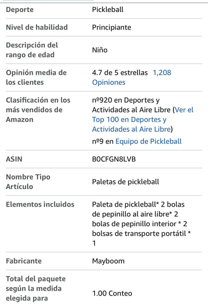 Raqueta de Pickelball