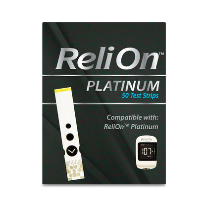 Tiras Glucómetro Relion Platinum 50 Unidades
