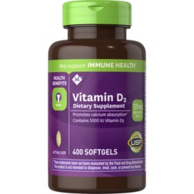 Vitamina D3 5000IU 400 Cápsulas