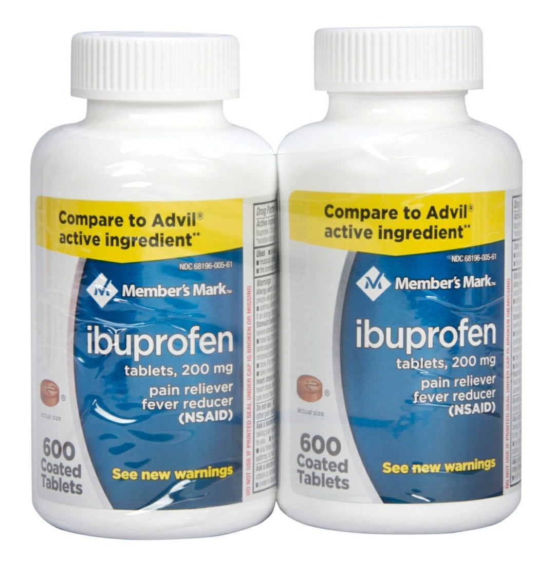 Pastillas Ibuprofeno 200 mg 600 Pastillas Member's Mark